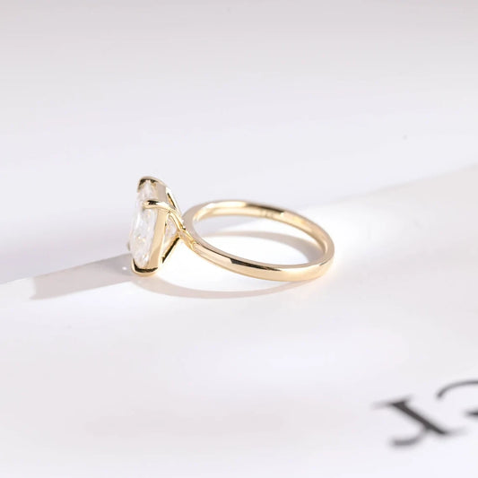 Radiant Cut Sparkle | Gold Holiday Gift | Promise Ring Love

