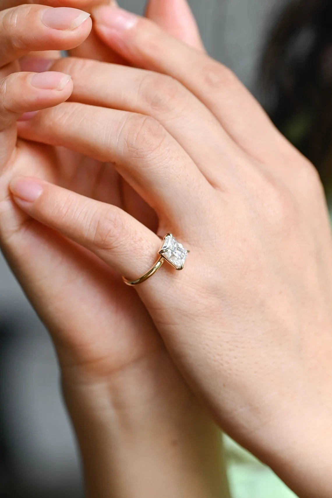 Timeless Gold Ring | Radiant Cut Light | Gift of Love

