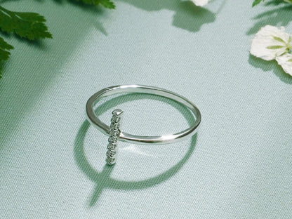 Moissanite solitaire ring