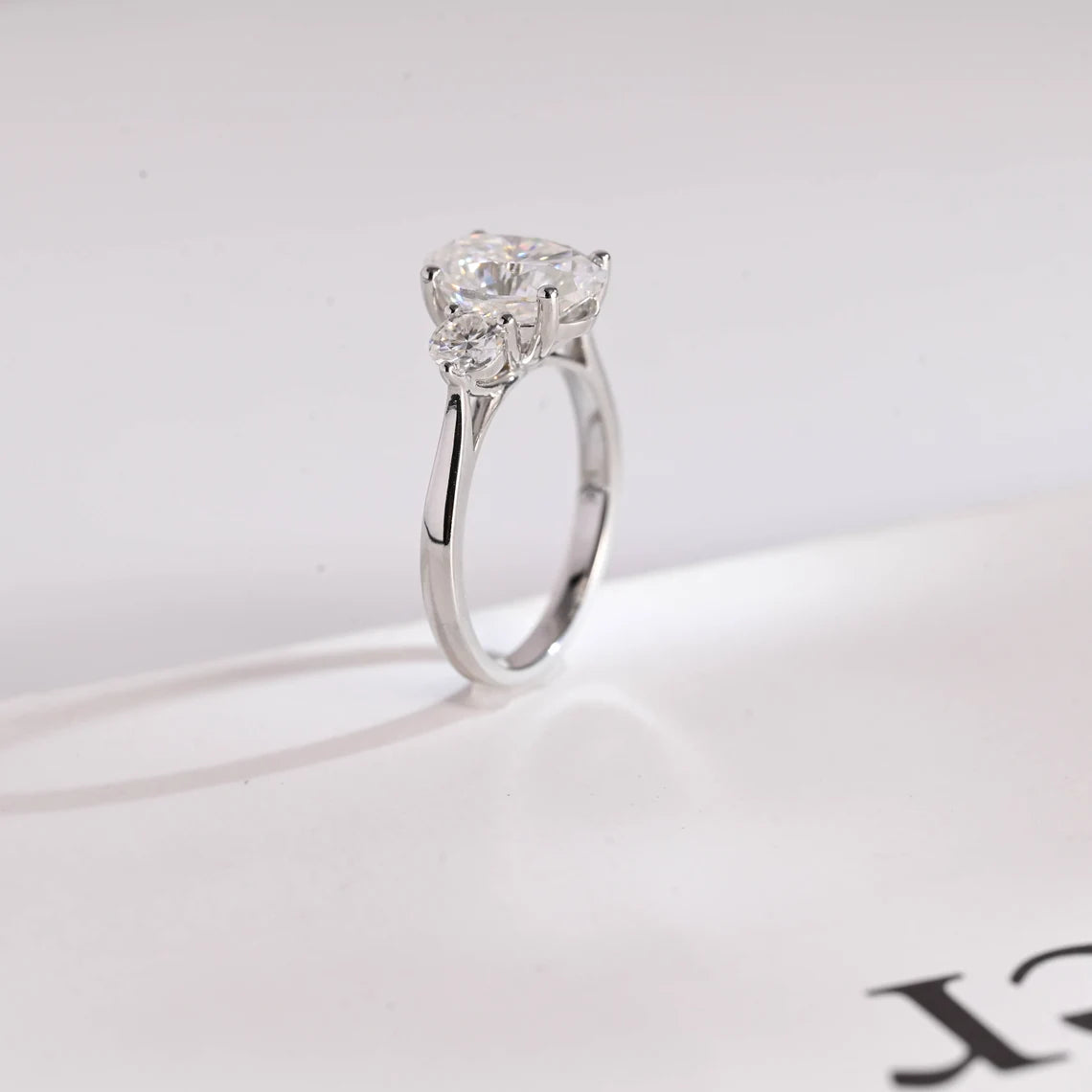 Oval cut moissanite ring