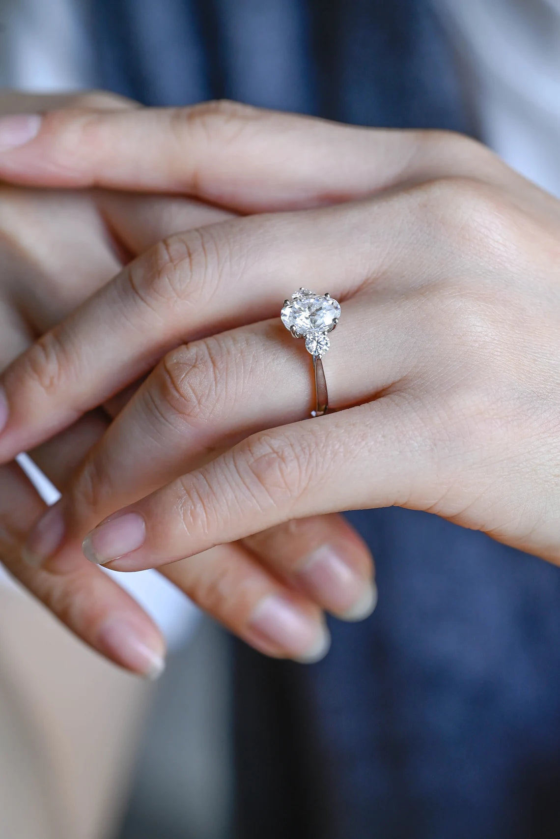 Solitaire solid gold ring