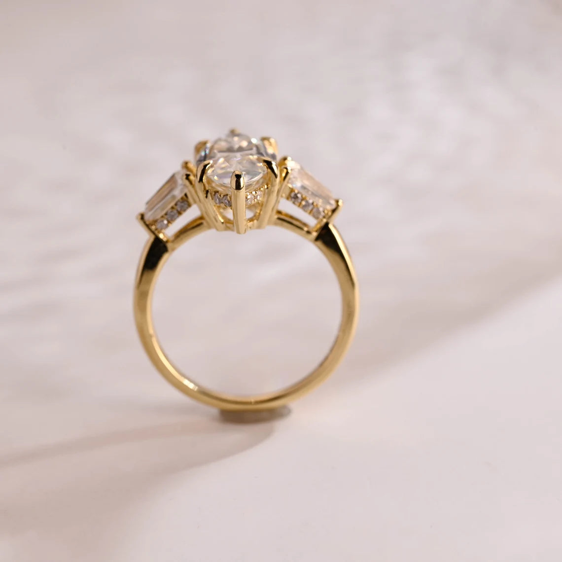 Marquise moissanite ring