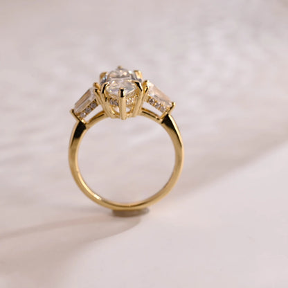 Marquise moissanite ring