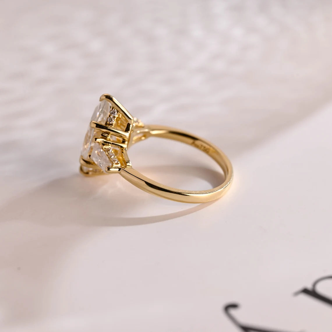 Yellow gold engagement ring