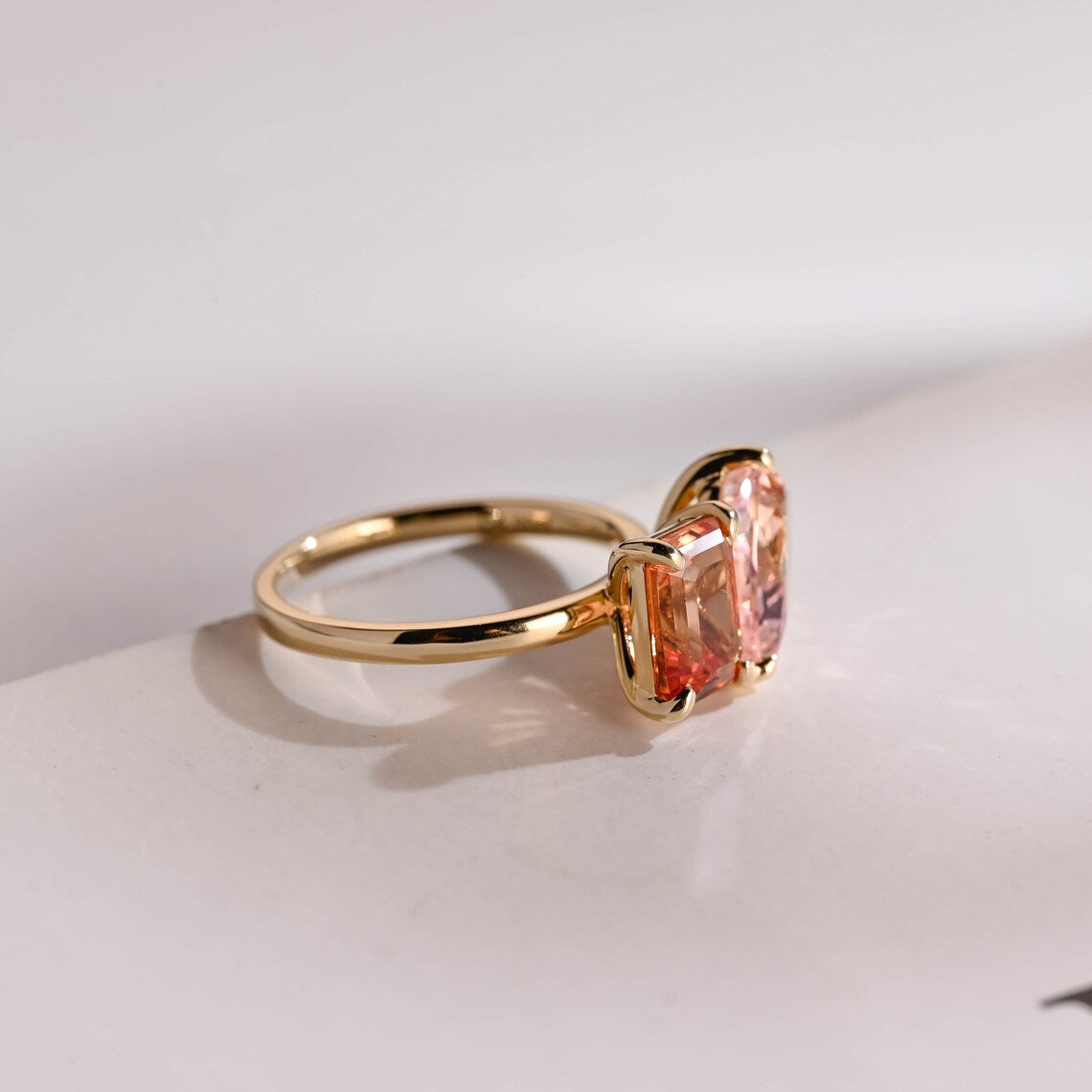 Two stone solitaire ring