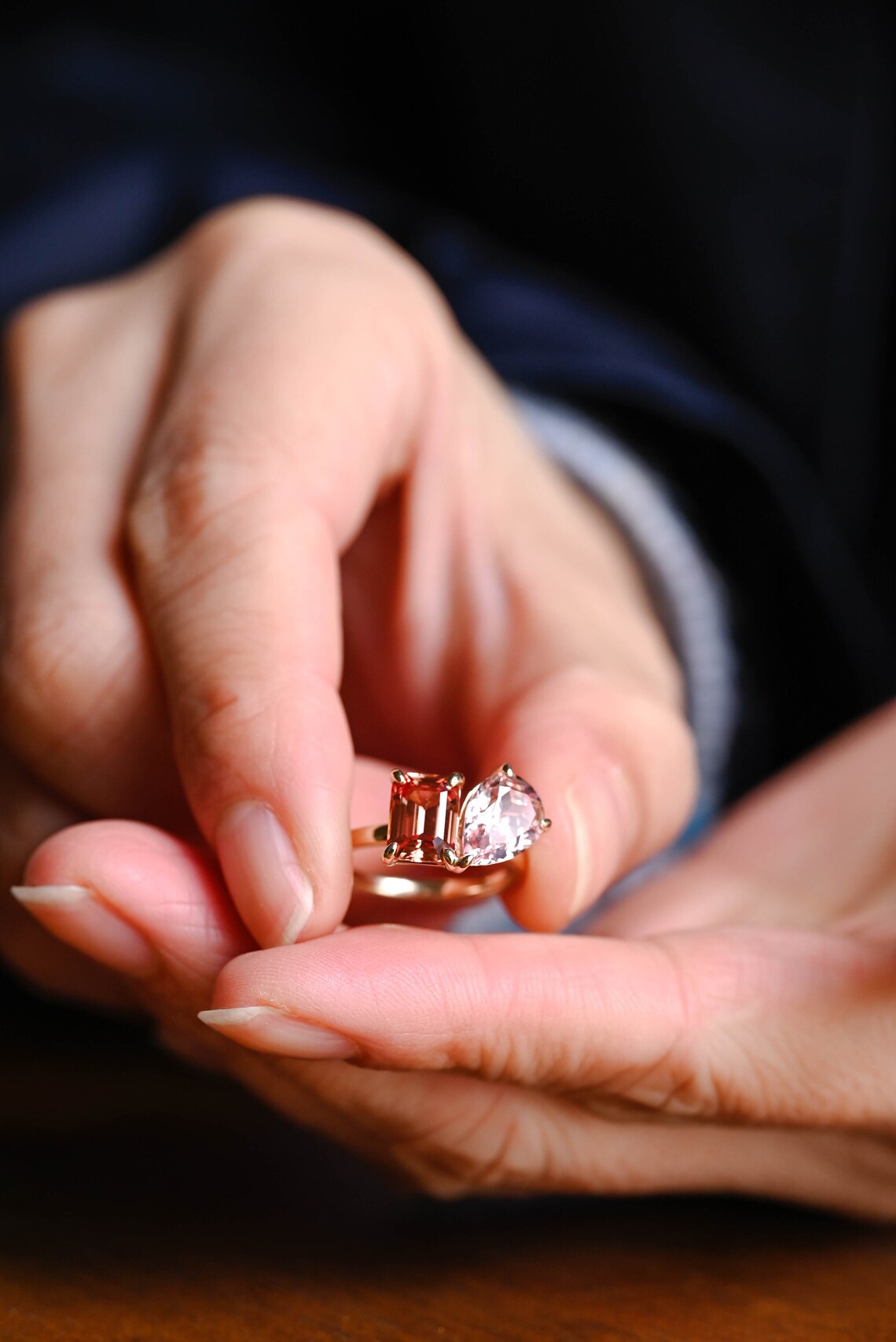 Unique gemstone jewelry ring