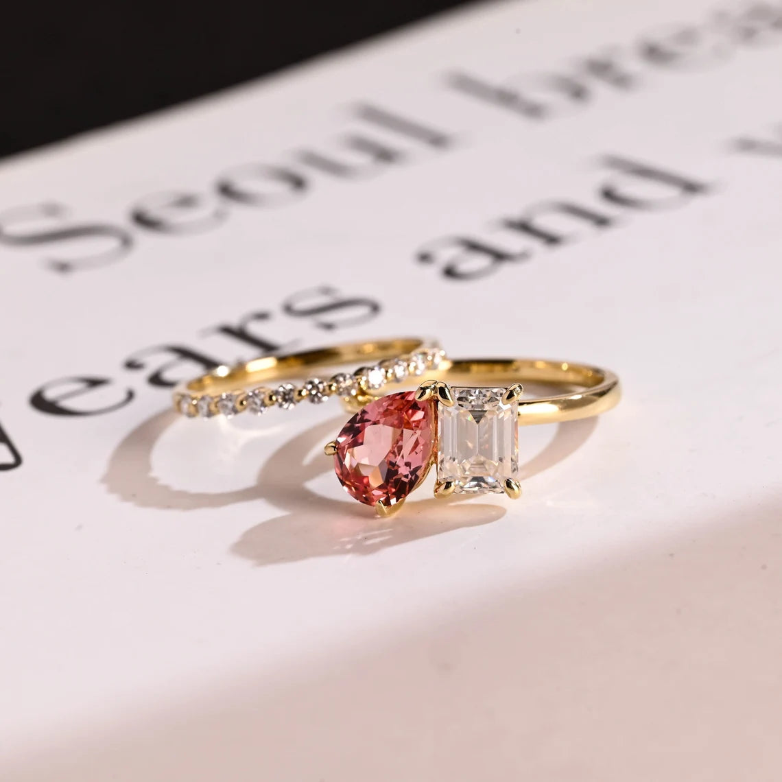 Yellow gold engagement ring