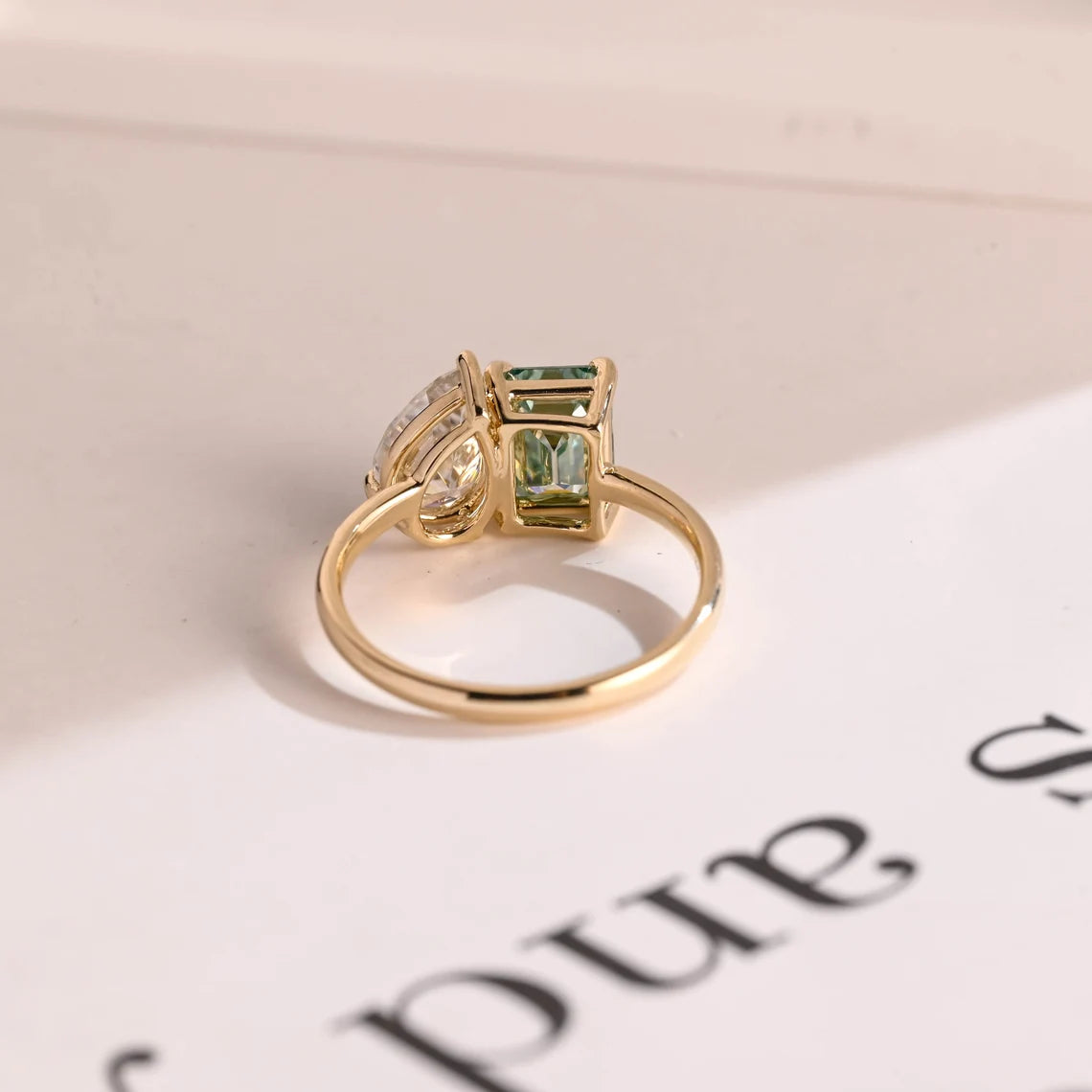 Romantic moissanite ring