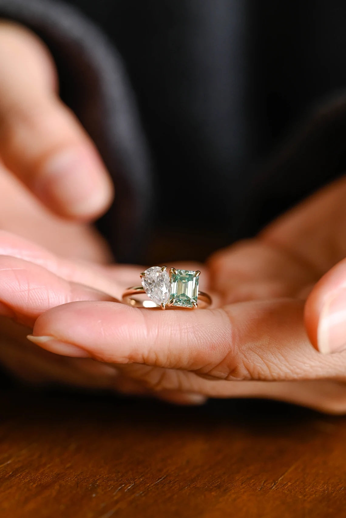 Two stone engagement ring