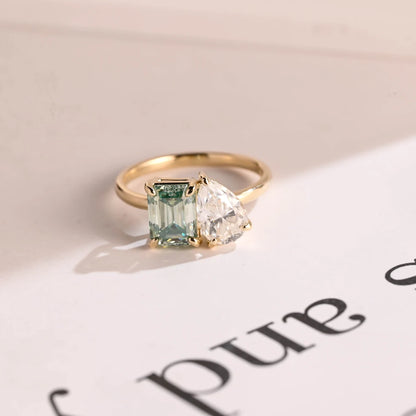 Custom toi et moi ring