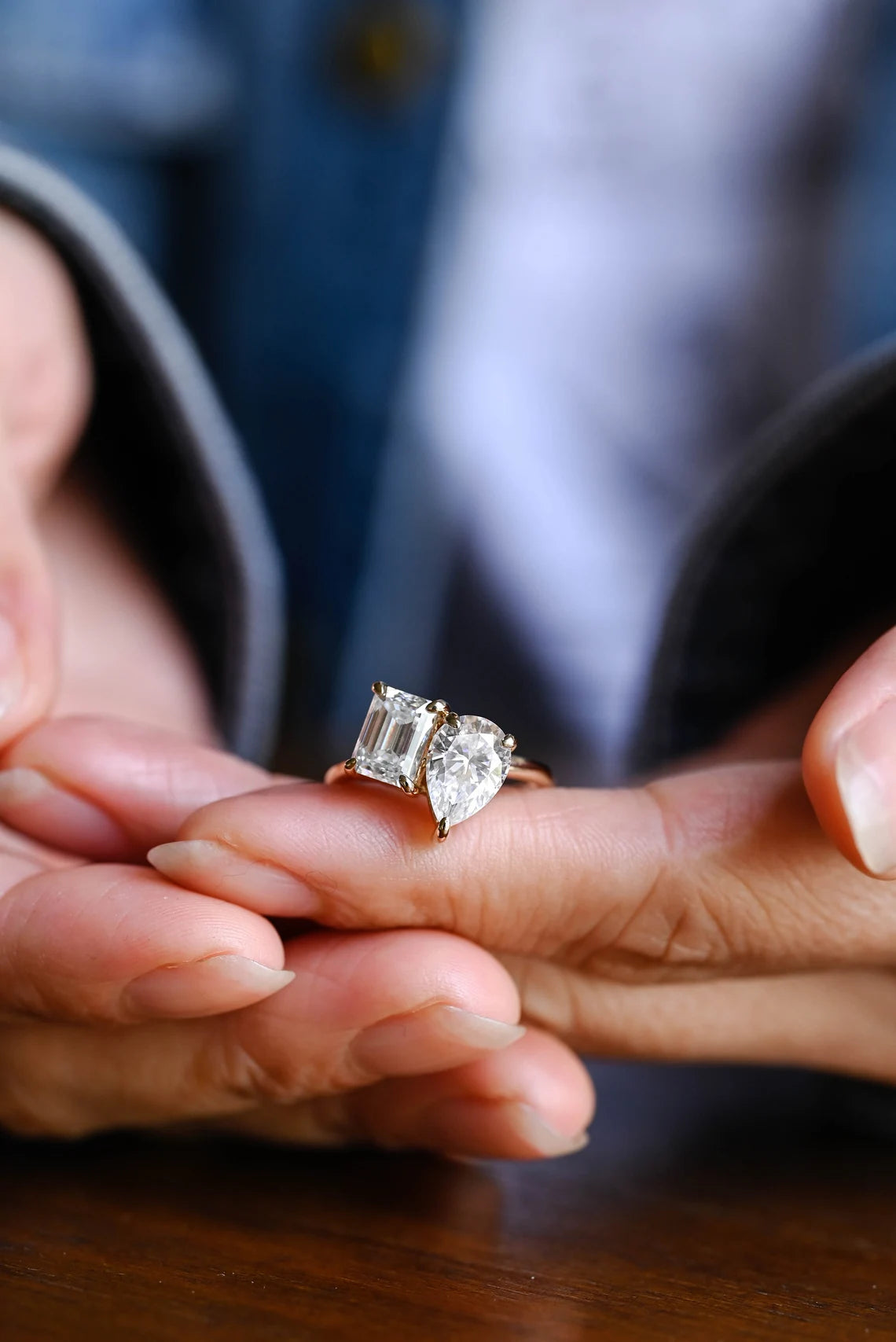Handcrafted engagement ring