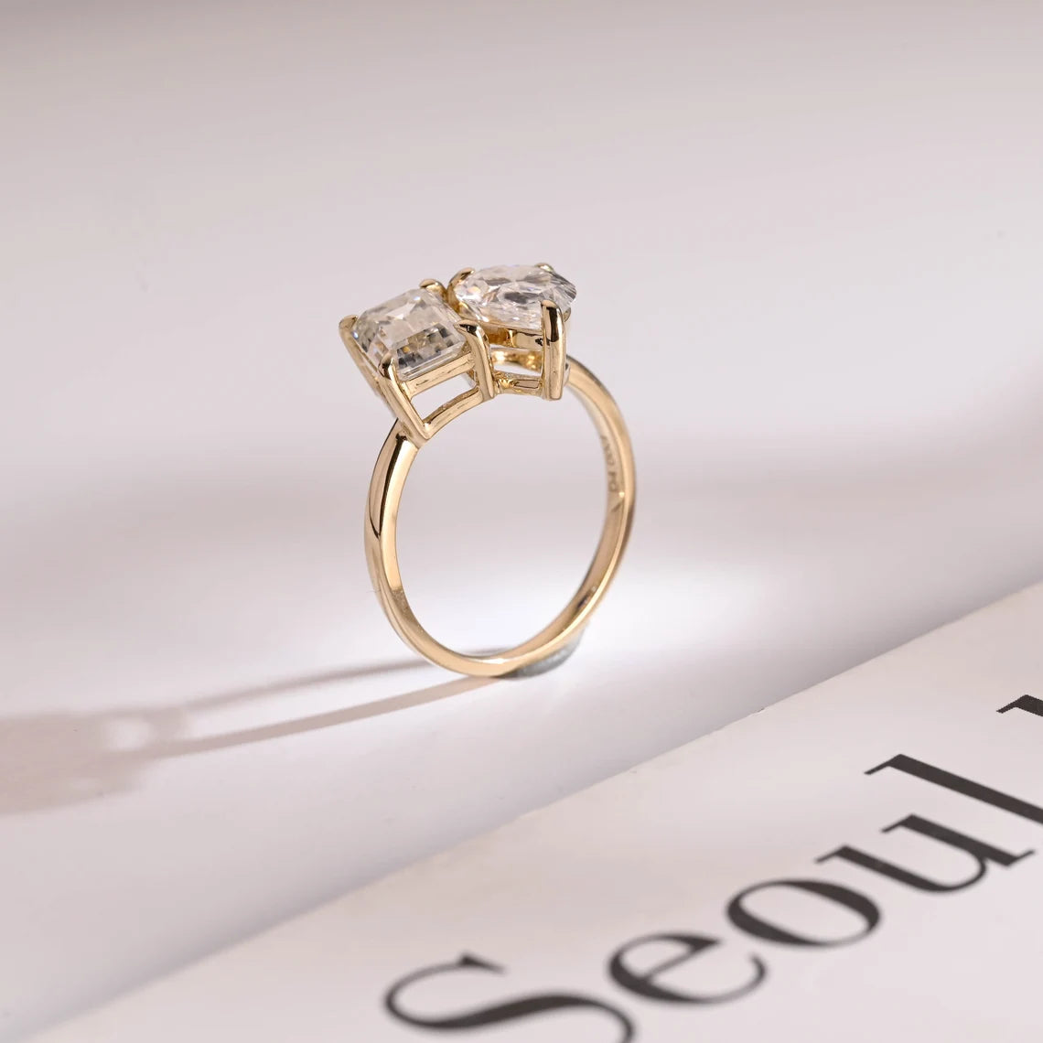 Unique stone promise ring