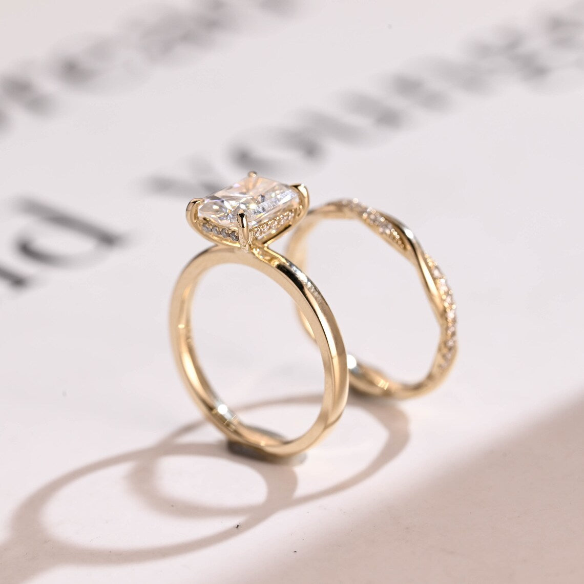 Twisted vine inspired band ring