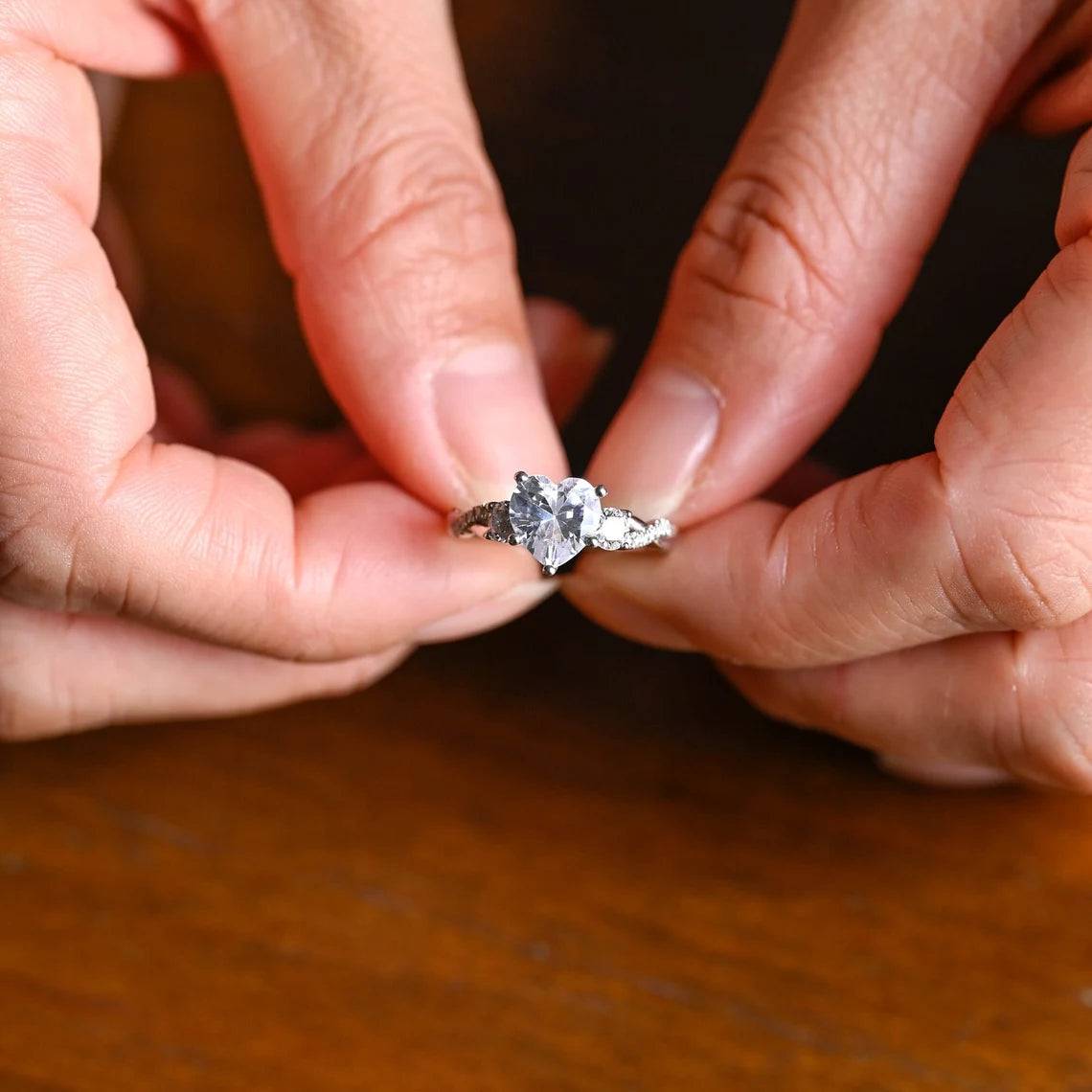 Bridal moissanite ring