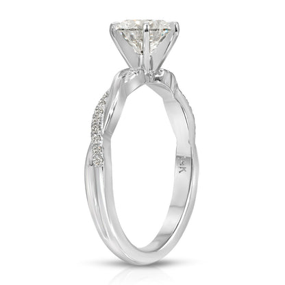 Prong-set solitaire ring