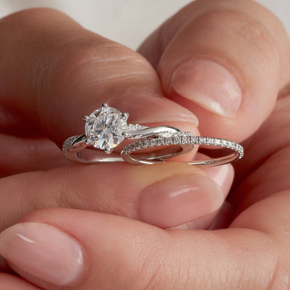 White gold engagement ring