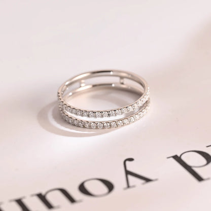 Round cut diamond enhancer ring