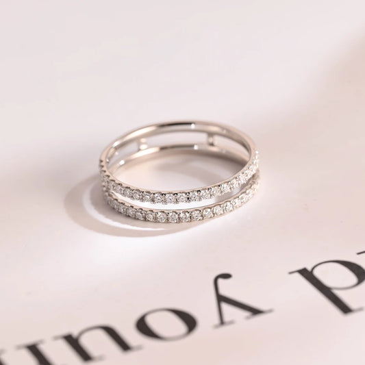 Round cut diamond enhancer ring