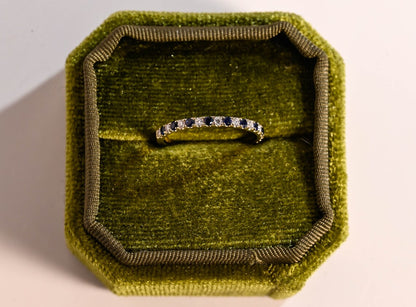 Sapphire moissanite ring