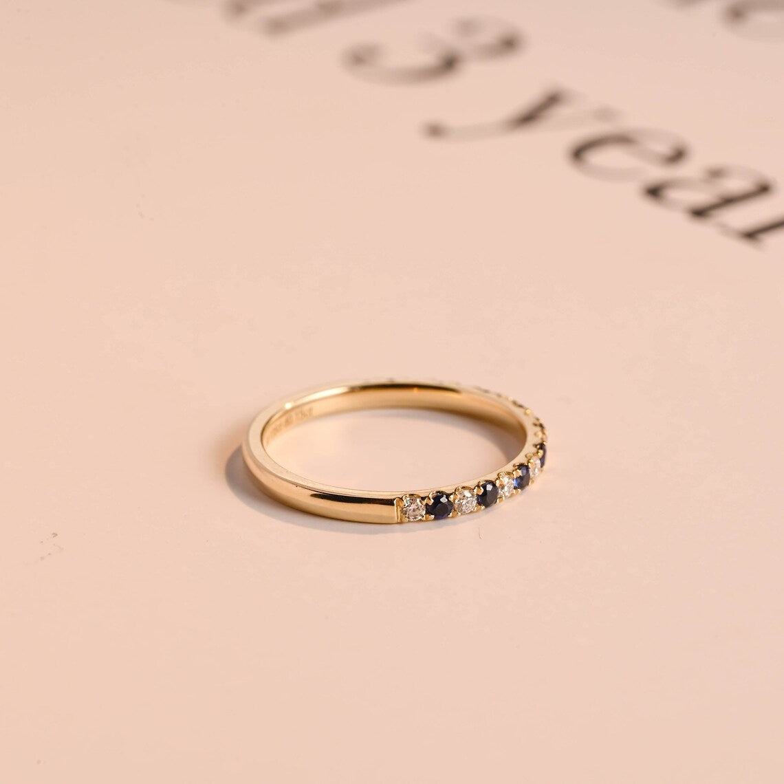 Blue gemstone band