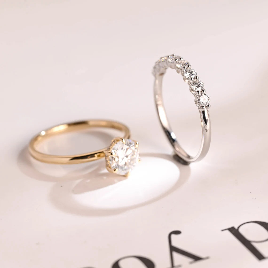 Hidden halo engagement ring