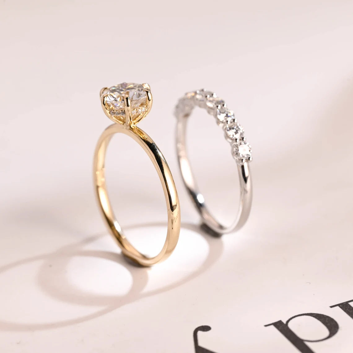 Half eternity pave band 