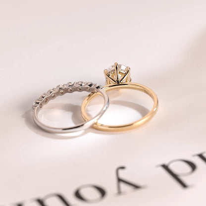 Engagement ring with band