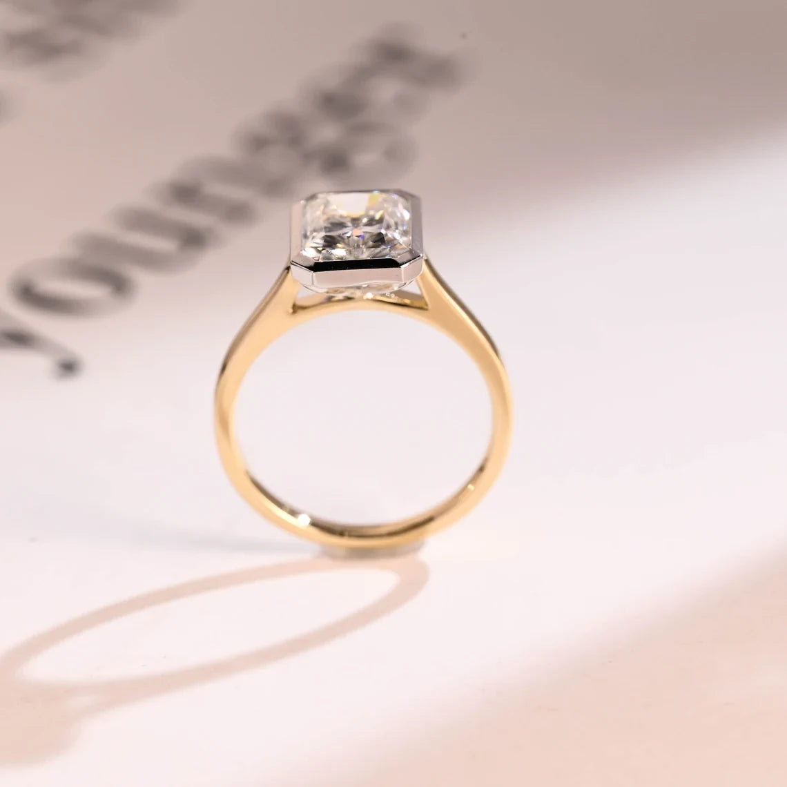 Sleek Bridal Design | Moissanite Brilliance | Bezel Wonder

