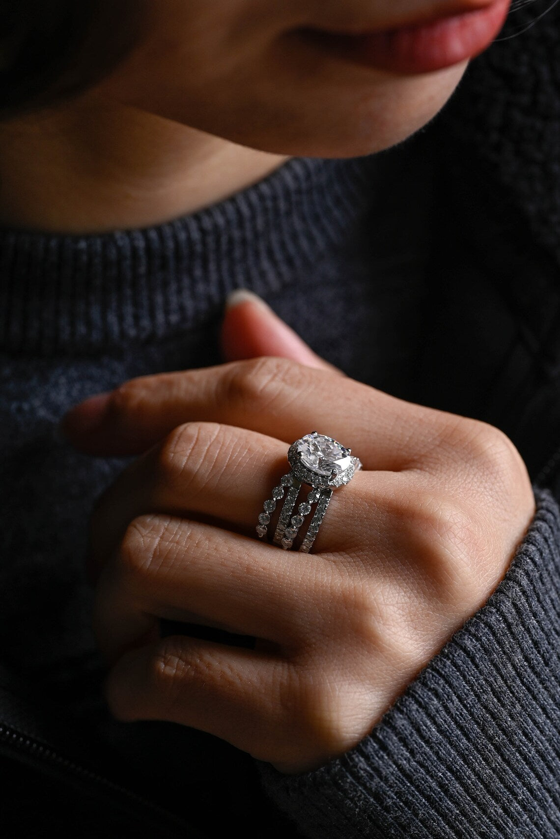 Oval Cut Diamond Alternative