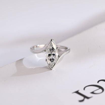 Handcrafted moissanite ring