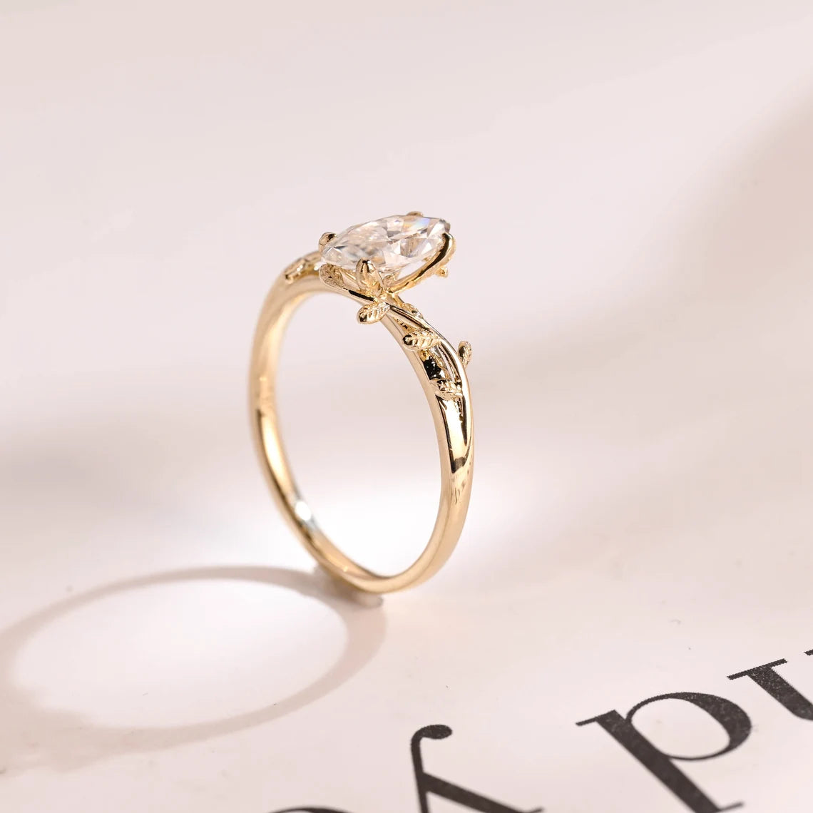 Nature inspired engagement ring