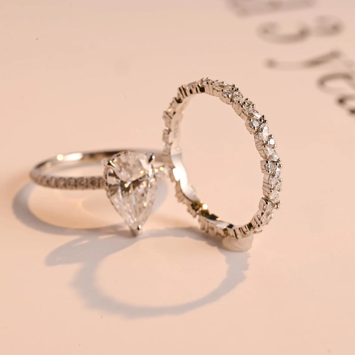 Marquise and round diamond band 