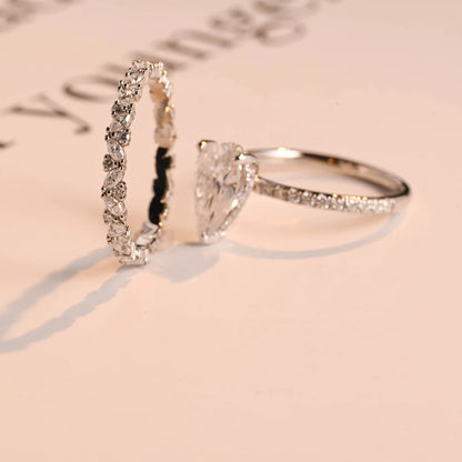 Moissanite wedding set