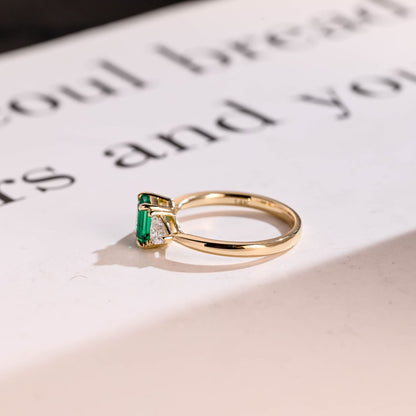 Modern three stone ring