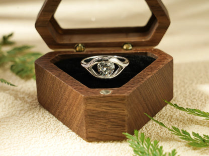 Heart cut moissanite ring