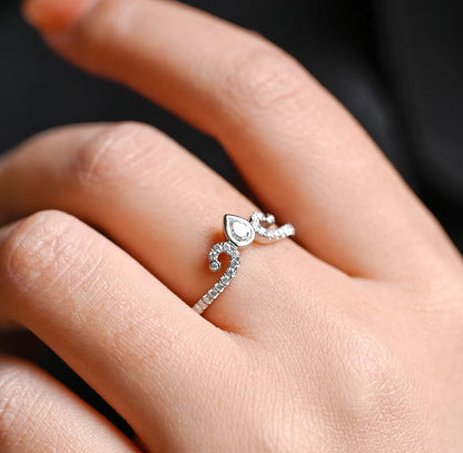Promise ring moissanite