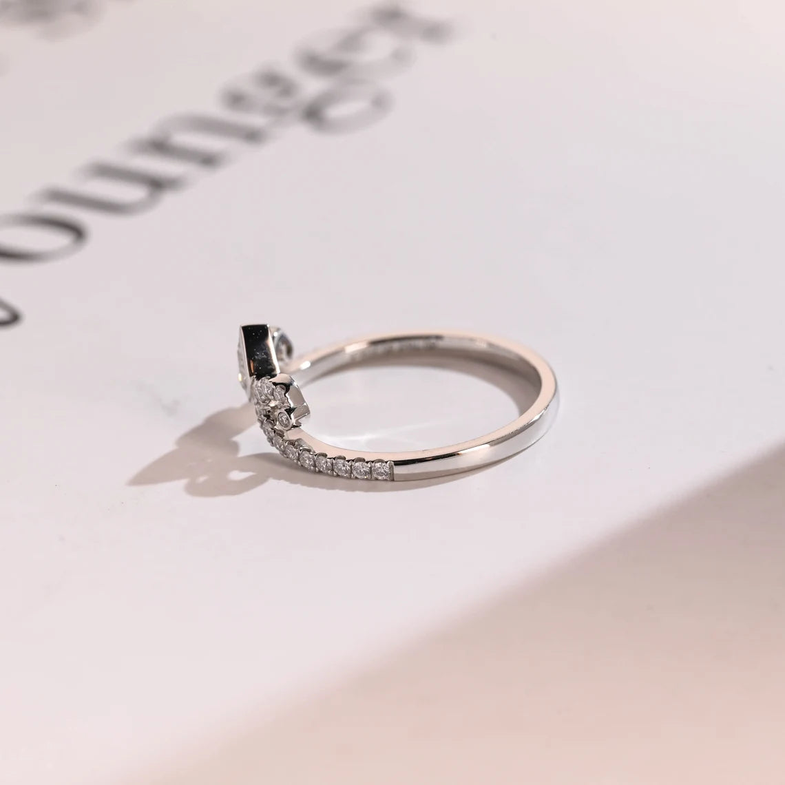 Moissanite anniversary ring