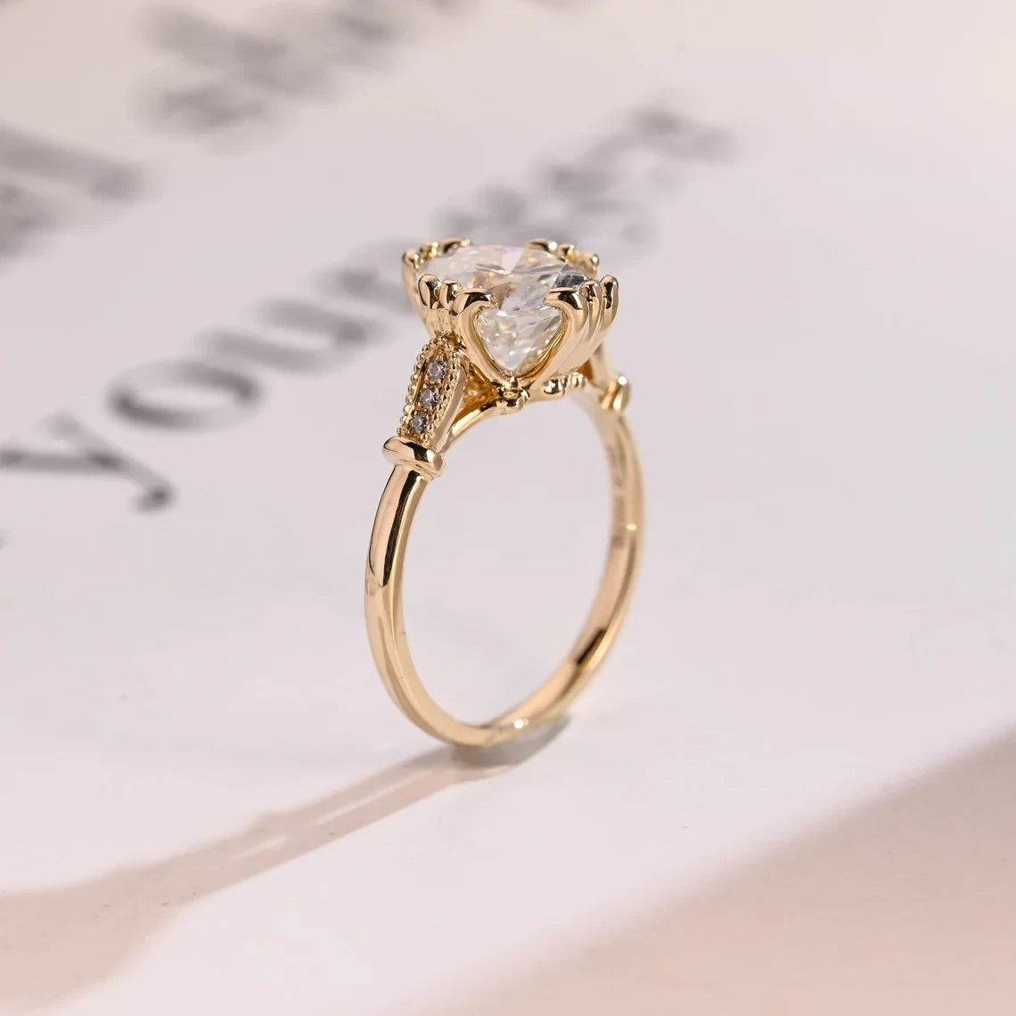Moissanite Gold Ring