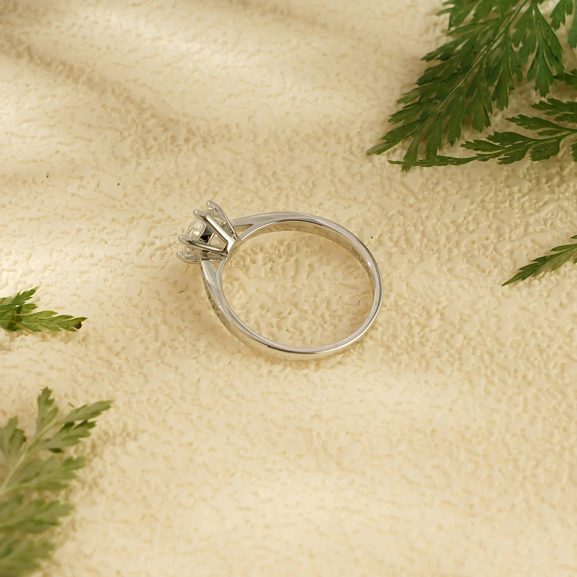 18K Moissanite Band | Anniversary Gold Ring | Dainty Jewelry

