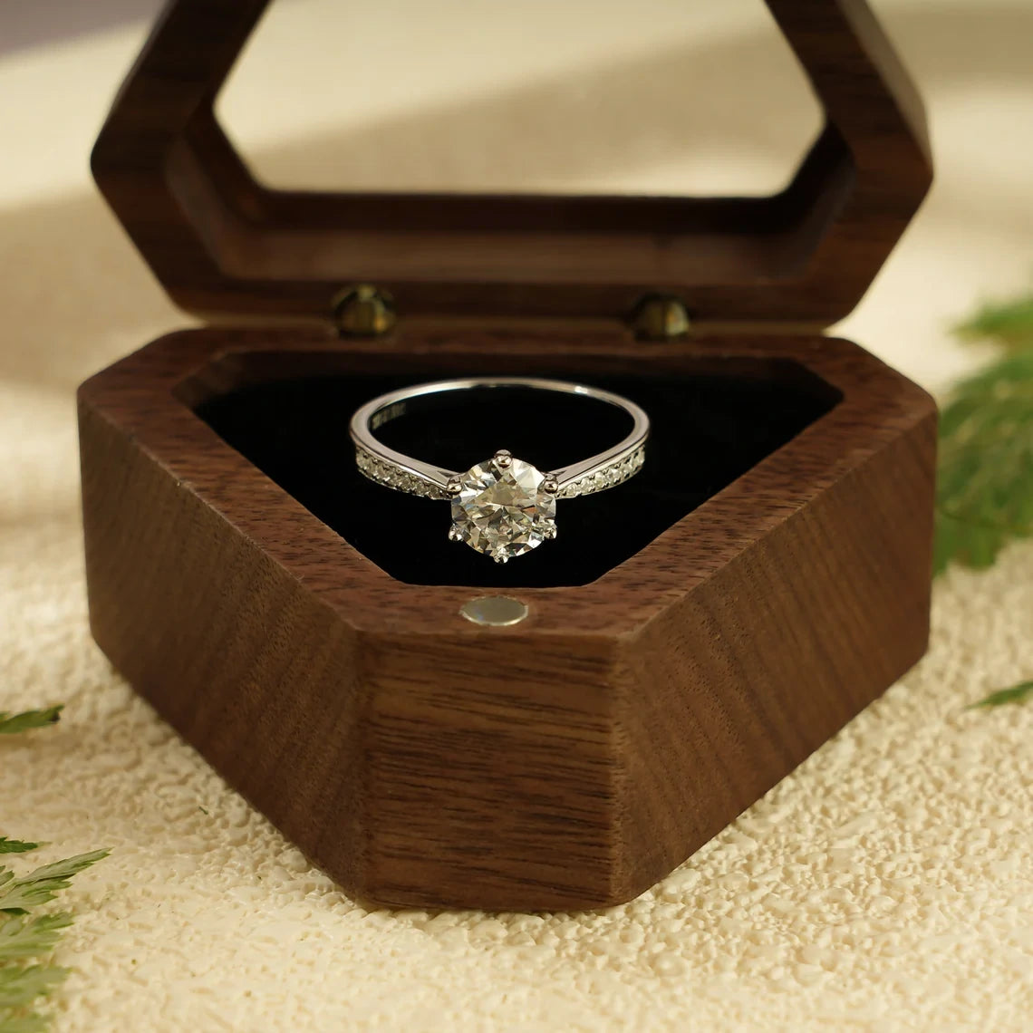 Six Prong Gold Ring | Round Cut Sparkle | Promise Ring for Her

