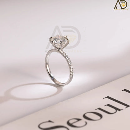 Birthday Ring for Girlfriend | Solid Gold 2CT Band | Eternity Design

