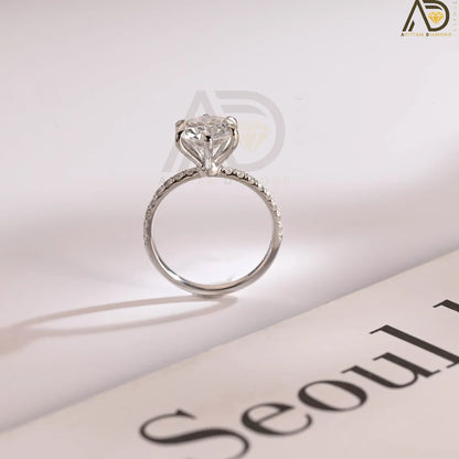 Elegant Solid Gold Moissanite | 2CT Eternity Engagement | Gift for Women

