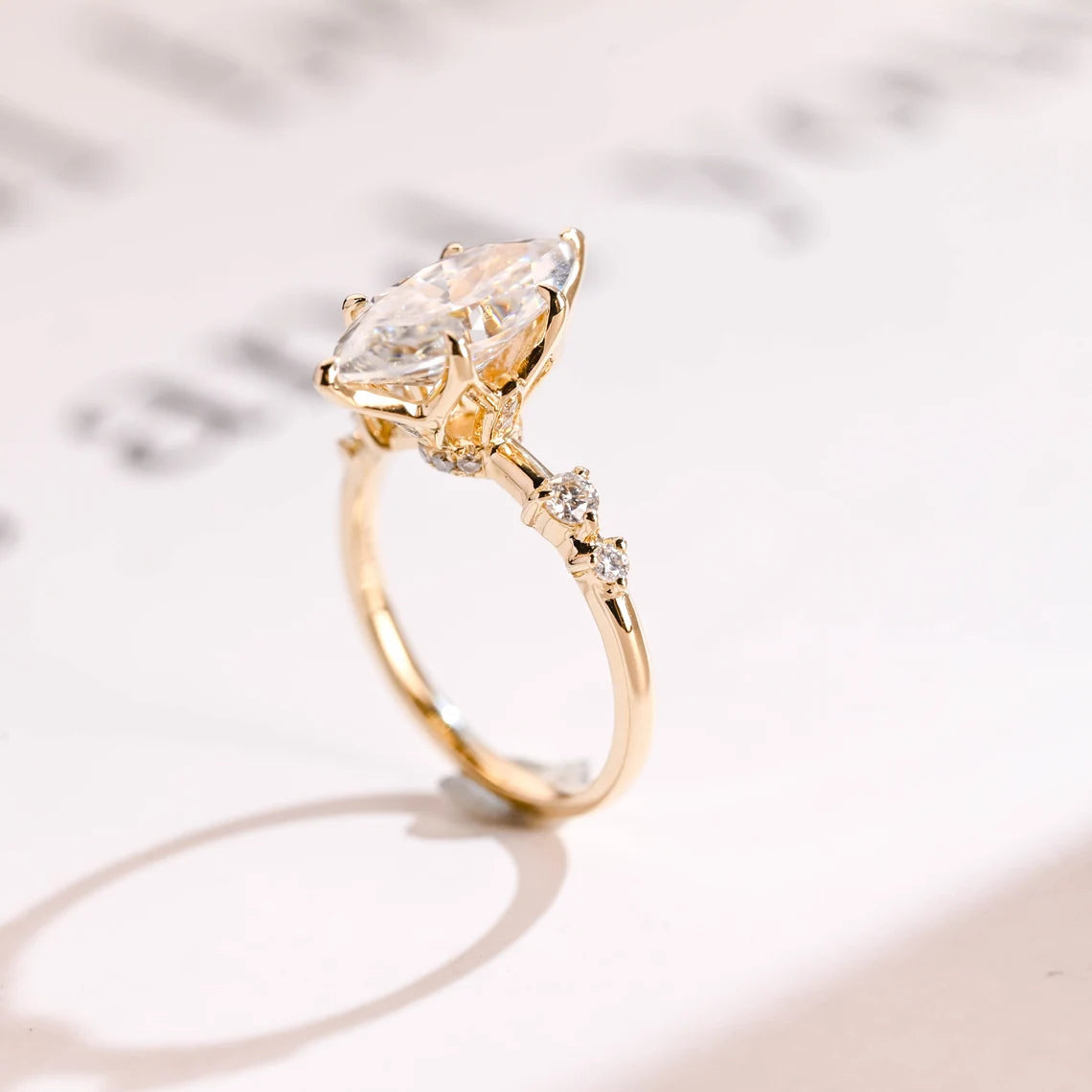 Classic hidden halo ring