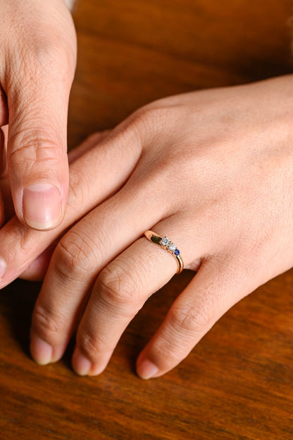 Handmade moissanite ring