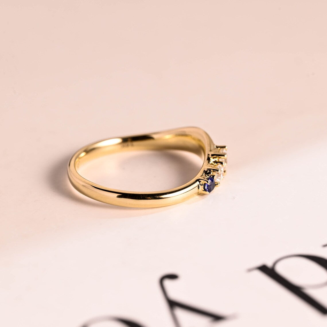 Gold trio wedding ring