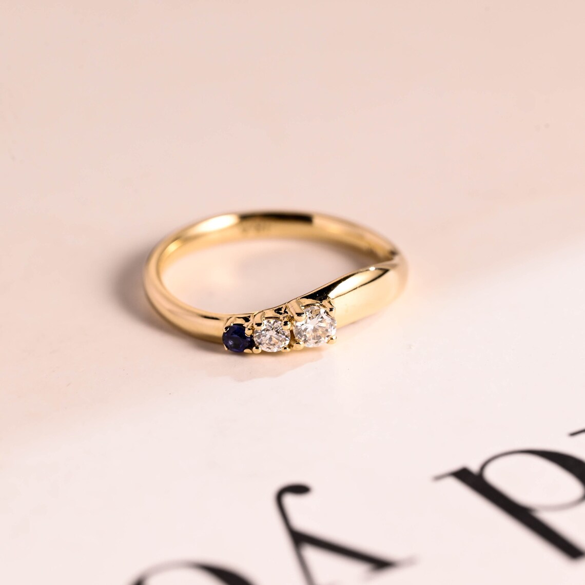 Three Stone Engagement Ring 