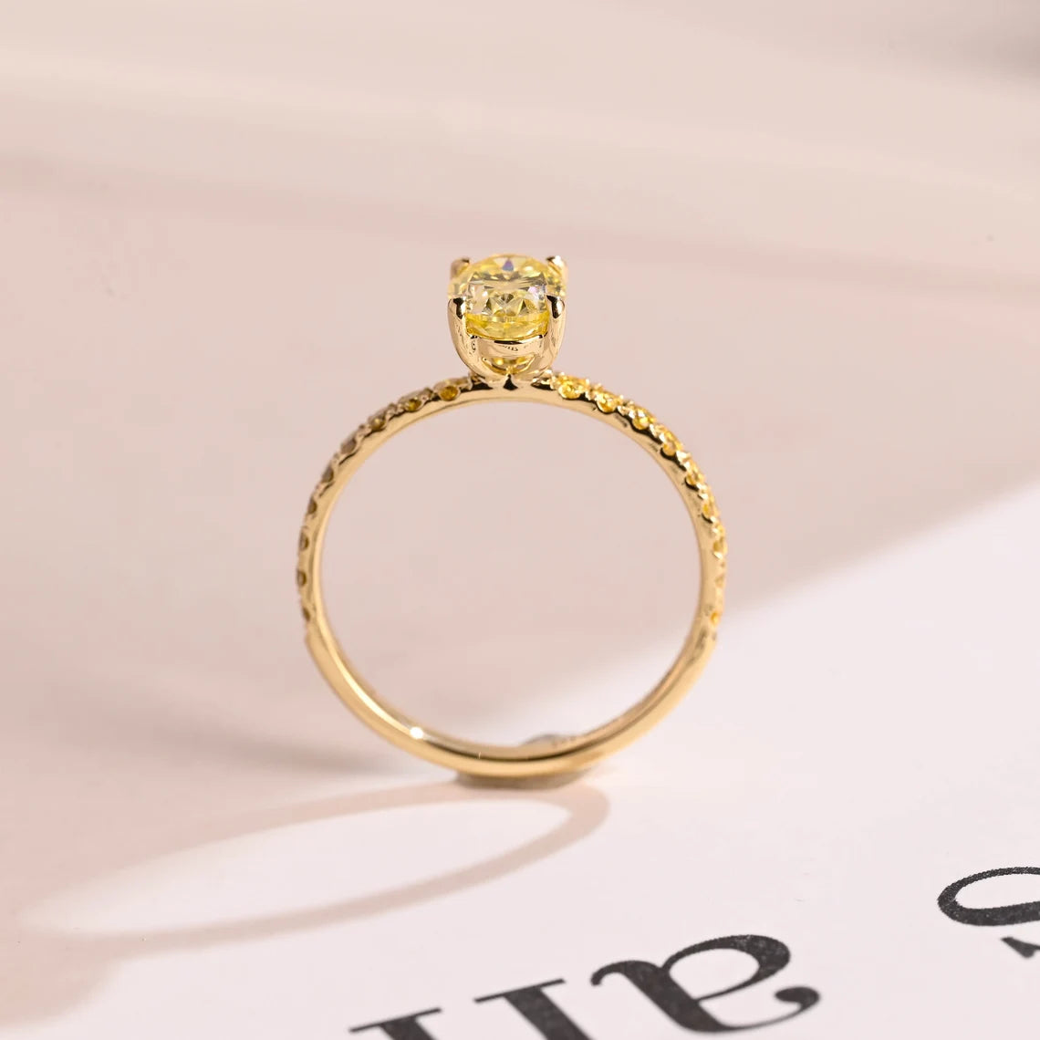 Half Eternity Pave Ring