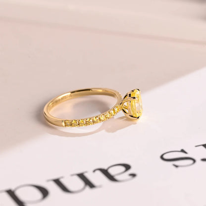Gold Moissanite Ring