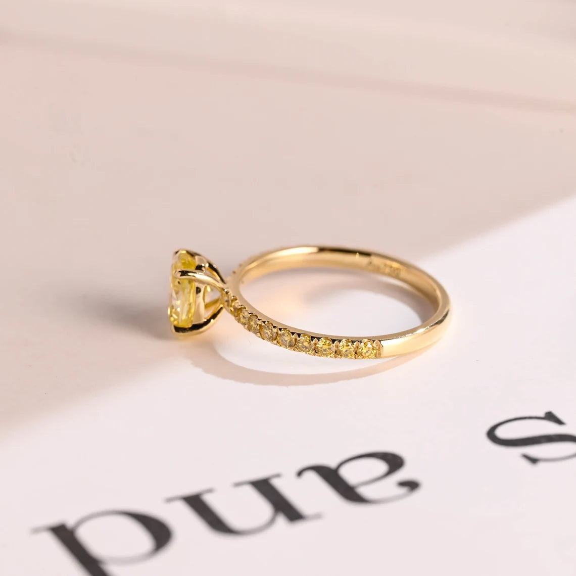 Yellow Solitaire Engagement Ring