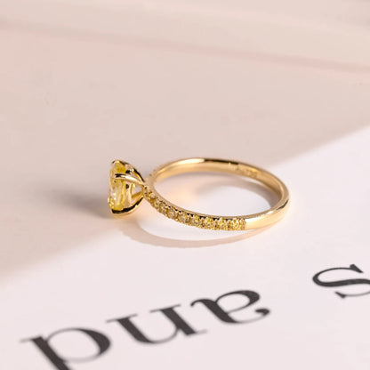 Yellow Solitaire Engagement Ring